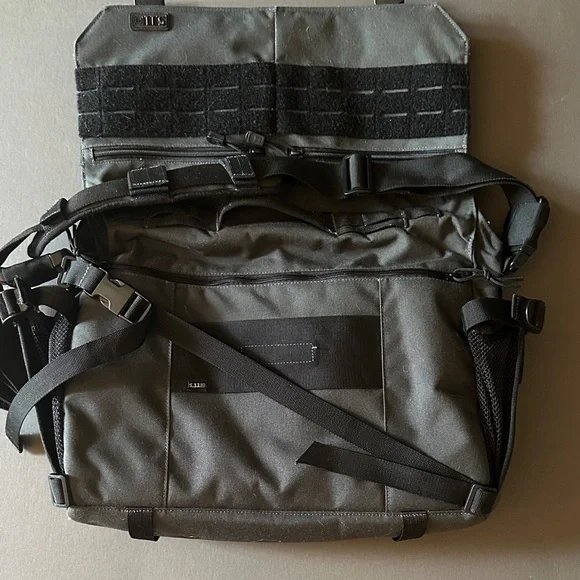 5.11 Tactical Black and Gray Messenger Bag - Picture 6 of 6
